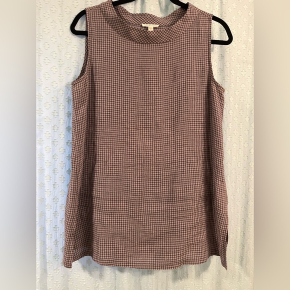 Eileen Fisher Tops - Eileen Fisher gingham linen tunic